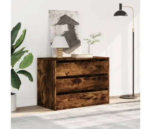 Atvilktņu Skapītis, Ozolkoka, 80X41X58 Cm, Inženierijas Koks Vidaxl