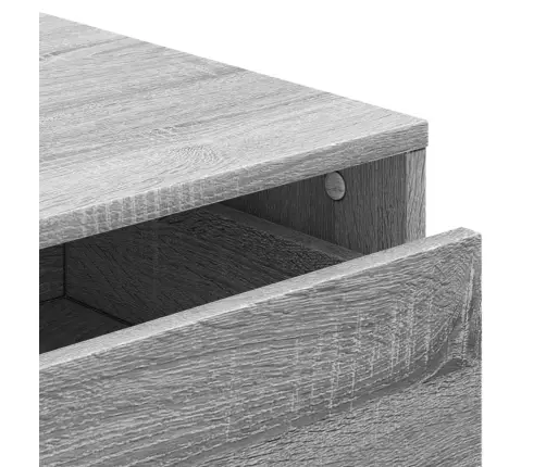 Nurga Kummut, Hall Sonoma Tamm, 80X41X58 cm Tehispuit