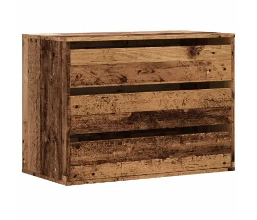 Atvilktņu Skapītis, Veca Koka Krāsā, 80X41X58 Cm, Koks Vidaxl