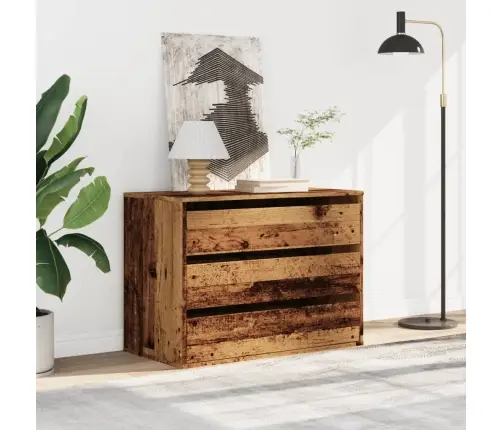 Atvilktņu Skapītis, Veca Koka Krāsā, 80X41X58 Cm, Koks Vidaxl