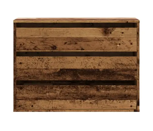 Atvilktņu Skapītis, Veca Koka Krāsā, 80X41X58 Cm, Koks Vidaxl