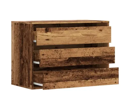 Atvilktņu Skapītis, Veca Koka Krāsā, 80X41X58 Cm, Koks Vidaxl