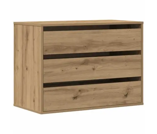 Atvilktņu Skapītis, Ozolkoka, 80X41X58 Cm, Inženierijas Koks Vidaxl