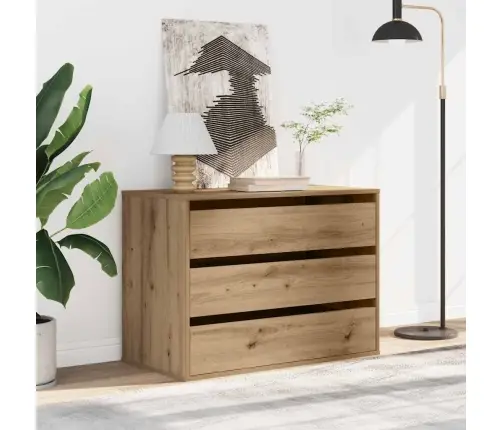 Atvilktņu Skapītis, Ozolkoka, 80X41X58 Cm, Inženierijas Koks Vidaxl