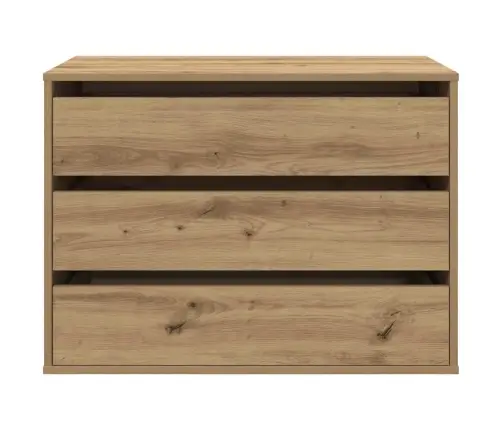 Atvilktņu Skapītis, Ozolkoka, 80X41X58 Cm, Inženierijas Koks Vidaxl