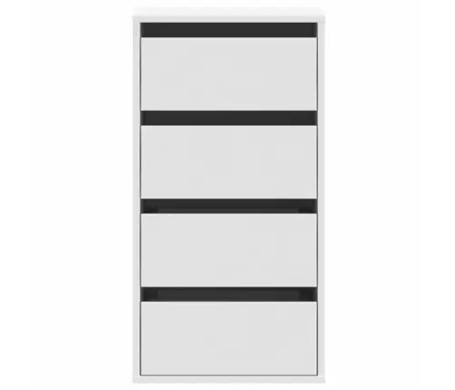 Nurga Kummut, Valge, 40X41X76 cm Tehispuit