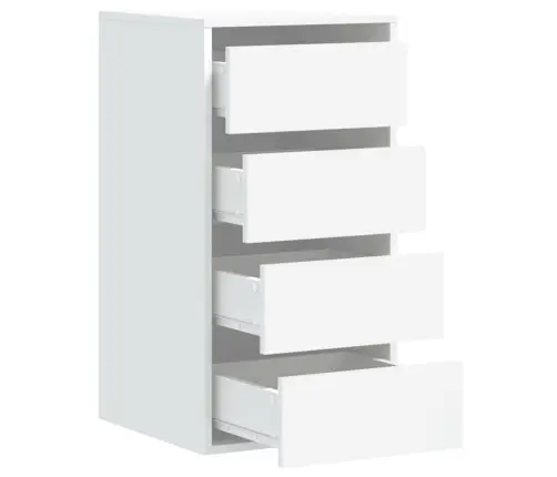 Nurga Kummut, Valge, 40X41X76 cm Tehispuit