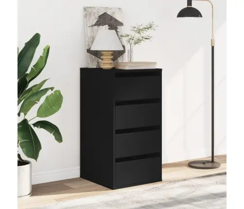 Nurga Kummut, Must, 40X41X76 cm Tehispuit