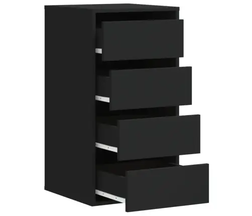 Nurga Kummut, Must, 40X41X76 cm Tehispuit