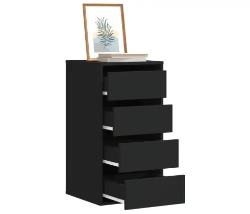 Nurga Kummut, Must, 40X41X76 cm Tehispuit