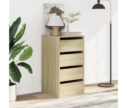 Nurga Kummut, Sonoma Tamm, 40X41X76 cm Tehispuit