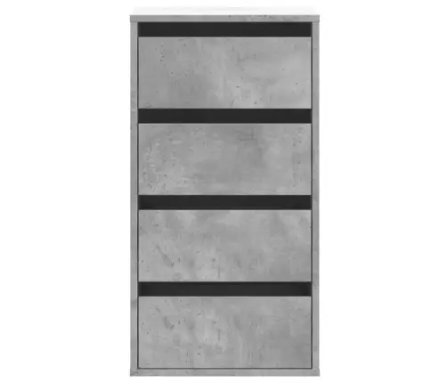Atvilktņu Skapītis, Betona Pelēks,40X41X76Cm, Inženierijas Koks Vidaxl