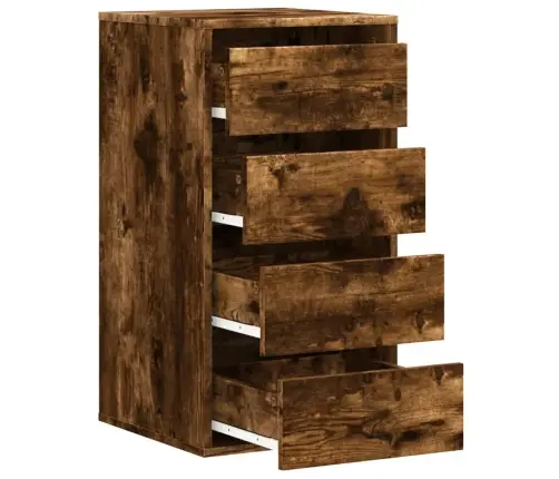 Atvilktņu Skapītis, Ozolkoka, 40X41X76 Cm, Inženierijas Koks Vidaxl