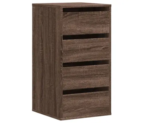 Nurga Kummut, Pruun Tamm, 40X41X76 cm Tehispuit