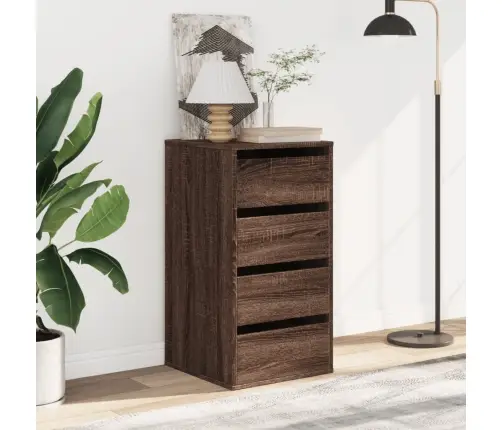 Nurga Kummut, Pruun Tamm, 40X41X76 cm Tehispuit