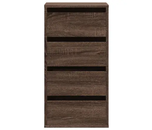 Nurga Kummut, Pruun Tamm, 40X41X76 cm Tehispuit