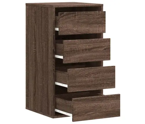 Nurga Kummut, Pruun Tamm, 40X41X76 cm Tehispuit