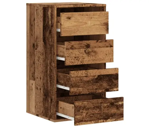 Atvilktņu Skapītis, Veca Koka Krāsā, 40X41X76 Cm, Koks Vidaxl