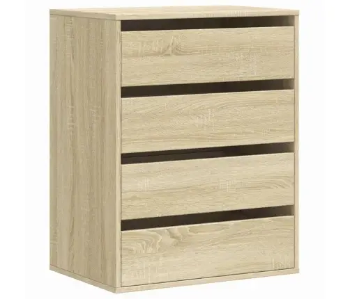 Atvilktņu Skapītis, Ozola Krāsa, 60X41X76 Cm, Inženierijas Koks Vidaxl