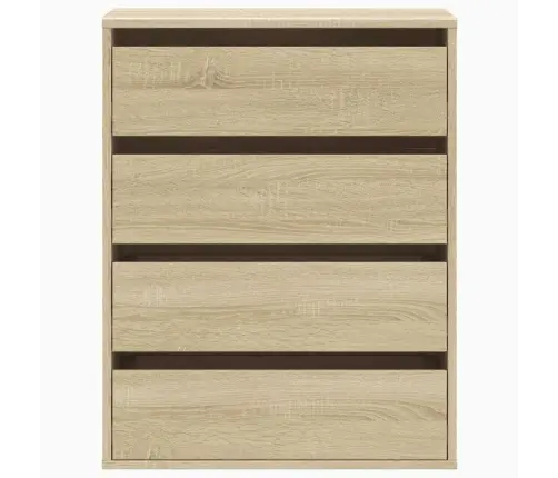 Atvilktņu Skapītis, Ozola Krāsa, 60X41X76 Cm, Inženierijas Koks Vidaxl