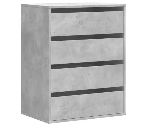 Atvilktņu Skapītis, Betona Pelēks,60X41X76Cm, Inženierijas Koks Vidaxl