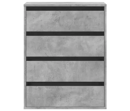 Atvilktņu Skapītis, Betona Pelēks,60X41X76Cm, Inženierijas Koks Vidaxl