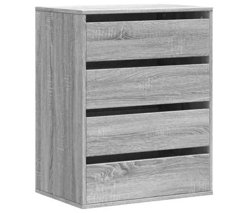 Atvilktņu Skapītis, Pelēka Koka, 60X41X76 Cm, Inženierijas Koks Vidaxl