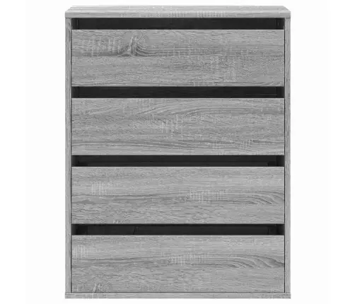 Atvilktņu Skapītis, Pelēka Koka, 60X41X76 Cm, Inženierijas Koks Vidaxl