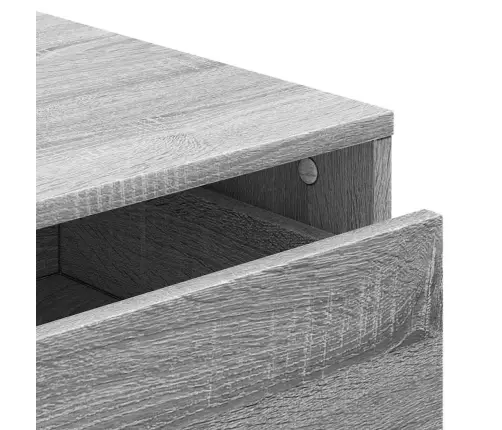 Atvilktņu Skapītis, Pelēka Koka, 60X41X76 Cm, Inženierijas Koks Vidaxl