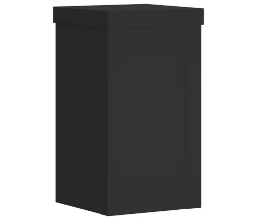 Stovai Augalams, 2Vnt., Juodi, 10X10X18cm Apdirbta Mediena