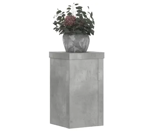 Augu Statīvi, 2 Gab., Betona Pelēks, 10X10X18 Cm, Koks Vidaxl