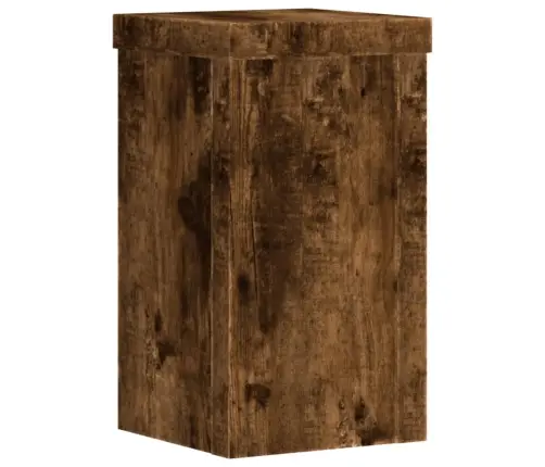 Augu Statīvi, 2 Gab., Ozolkoka Krāsa, 10X10X18 Cm, Koks Vidaxl