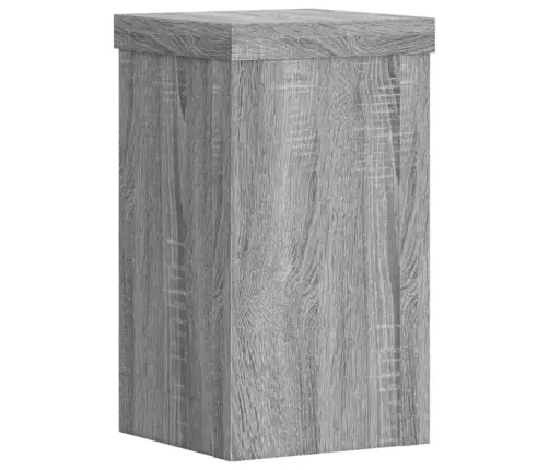 Augu Statīvi, 2 Gab., Pelēka Ozola, 10X10X18 Cm, Koks Vidaxl