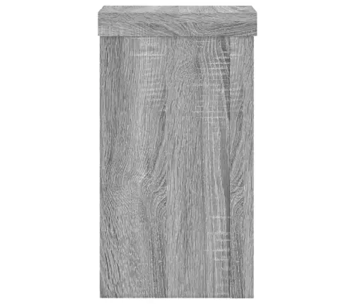 Augu Statīvi, 2 Gab., Pelēka Ozola, 10X10X18 Cm, Koks Vidaxl