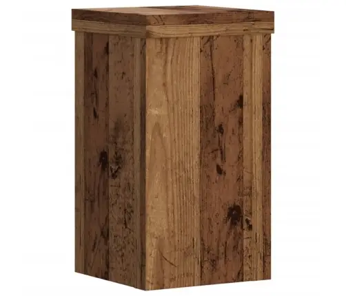 Taimealused 2 Tk, Vana Puit, 10X10X18 cm Tehispuit