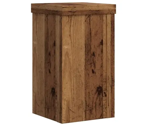 Taimealused 2 Tk, Vana Puit, 10X10X18 cm Tehispuit