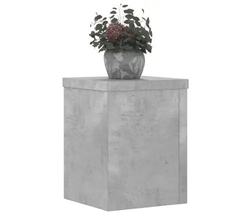 Stovai Augalams, 2Vnt., Betono, 15X15X20cm Apdirbta Mediena