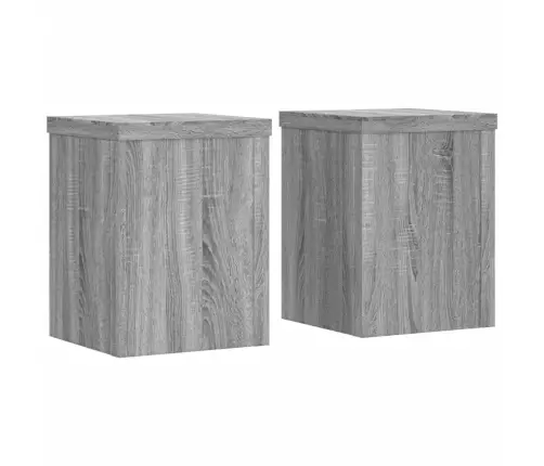 Augu Statīvi, 2 Gab., Pelēka Ozola, 15X15X20 Cm, Koks Vidaxl