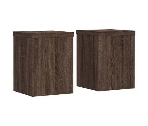 Taimealused 2 Tk, Pruun Tamm, 15X15X20 cm Tehispuit