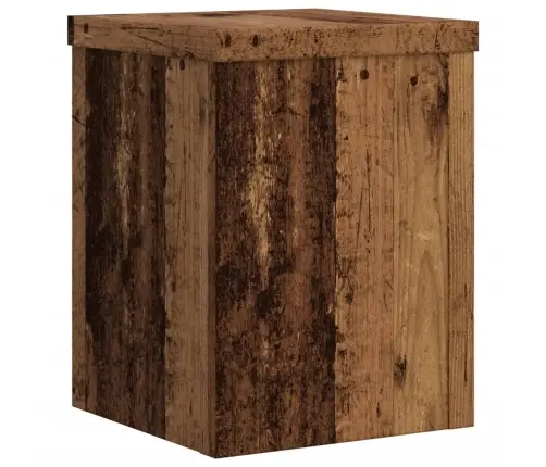 Augu Statīvi, 2 Gab., Veca Koka Krāsā, 15X15X20 Cm, Koks Vidaxl