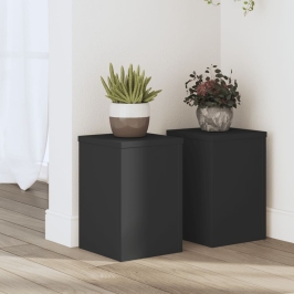 Stovai Augalams, 2Vnt., Juodi, 20X20X30cm Apdirbta Mediena