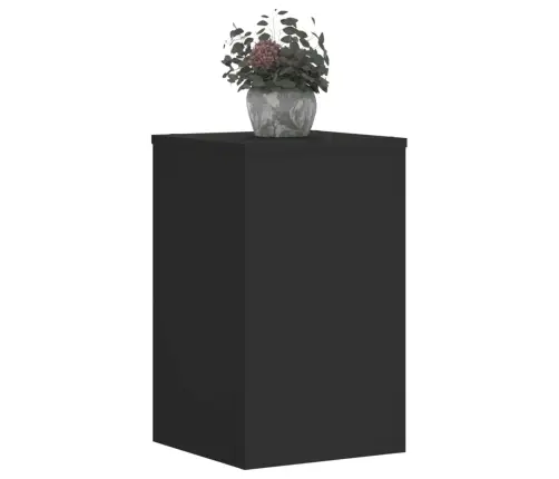Stovai Augalams, 2Vnt., Juodi, 30X30X50cm Apdirbta Mediena
