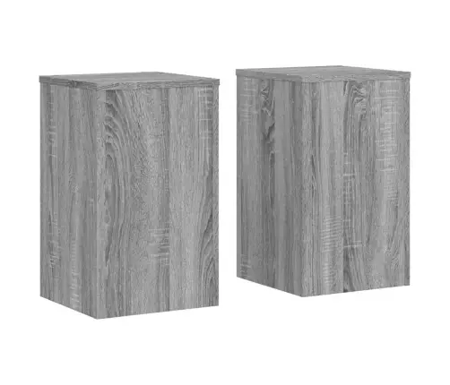 Augu Statīvi, 2 Gab., Pelēka Ozola, 30X30X50 Cm, Koks Vidaxl