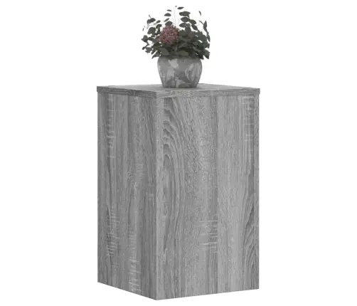 Augu Statīvi, 2 Gab., Pelēka Ozola, 30X30X50 Cm, Koks Vidaxl