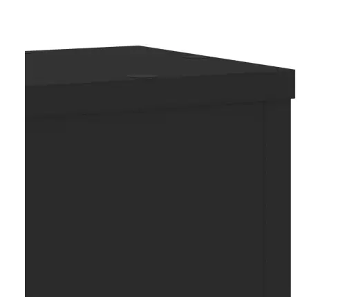 Stovai Augalams, 2Vnt., Juodi, 17X17X60cm Apdirbta Mediena