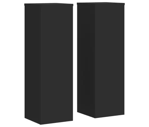 Augu Statīvi, 2 Gab., Melni, 25X25X80 Cm, Inženierijas Koks Vidaxl Augu Statīvi, 2 Gab., Melni, 25X25X80 Cm, Inženierijas Koks Vidaxl