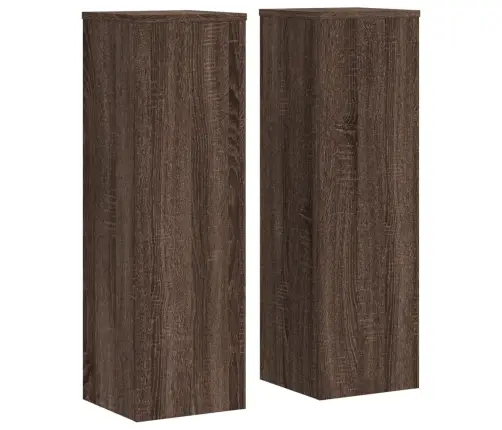 Taimealused 2 Tk, Pruun Tamm, 25X25X80 cm Tehispuit