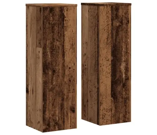 Augu Statīvi, 2 Gab., Veca Koka Krāsā, 25X25X80 Cm, Koks Vidaxl