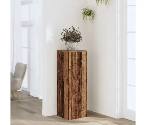 Stovas Augalams, Sendintos Medienos, 33X33X100cm Mediena