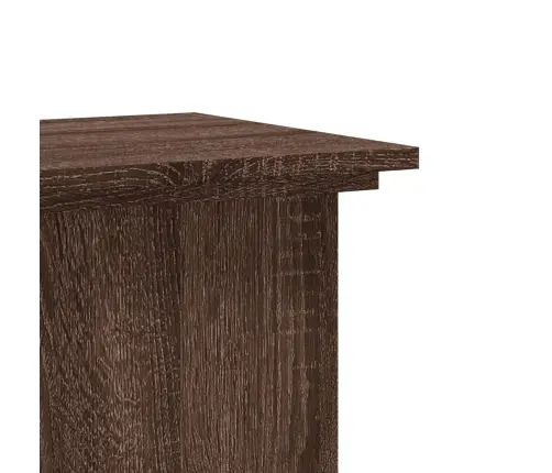 Stovas Augalams, Rudas Ąžuolo, 33X33X80cm Apdirbta Mediena Stovas Augalams, Rudas Ąžuolo, 33X33X80cm Apdirbta Mediena